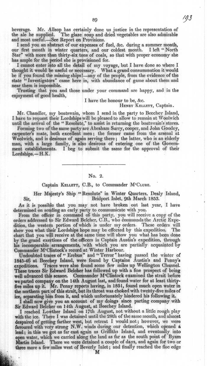 Arctic Blue Books: taylor 1854a, page 89