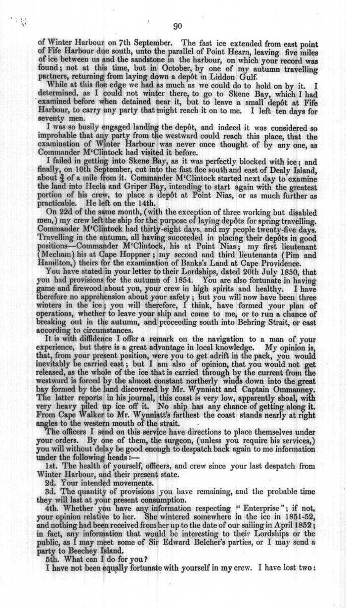Arctic Blue Books: taylor 1854a, page 90