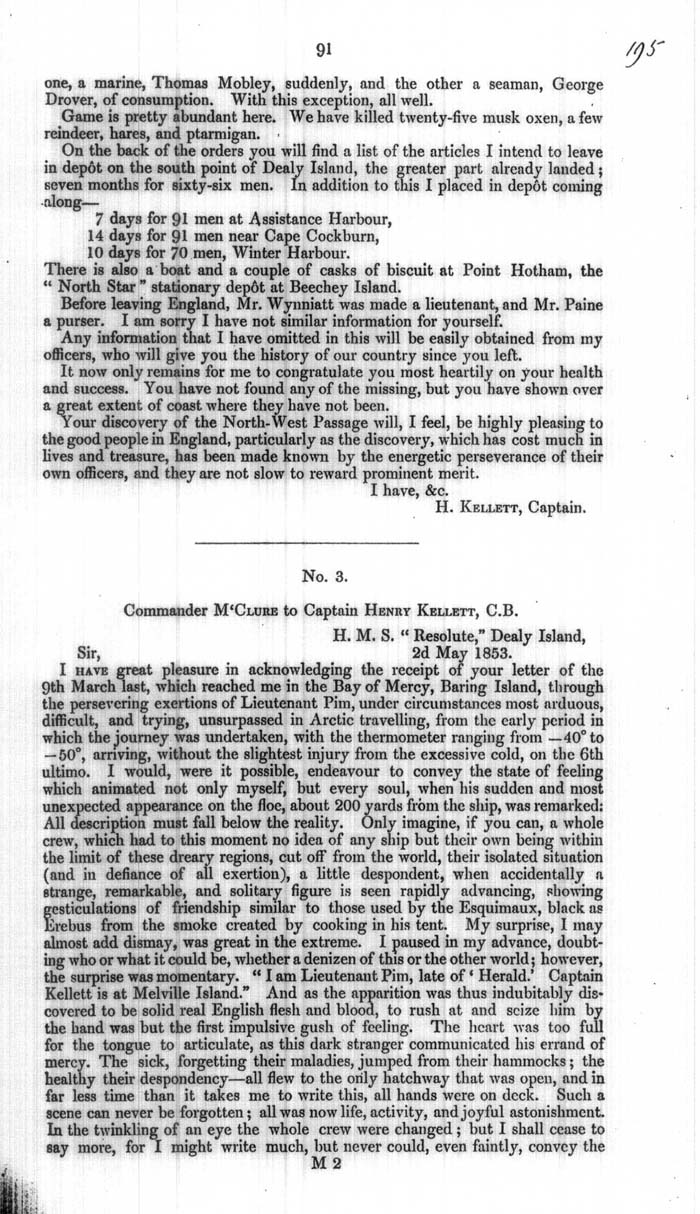 Arctic Blue Books: taylor 1854a, page 91