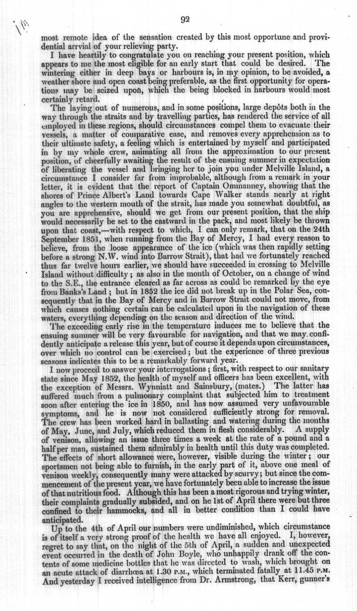 Arctic Blue Books: taylor 1854a, page 92
