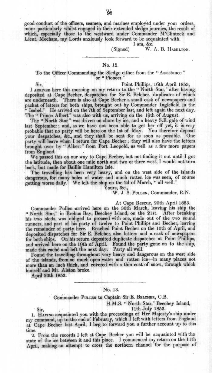 Arctic Blue Books: taylor 1854a, page 98