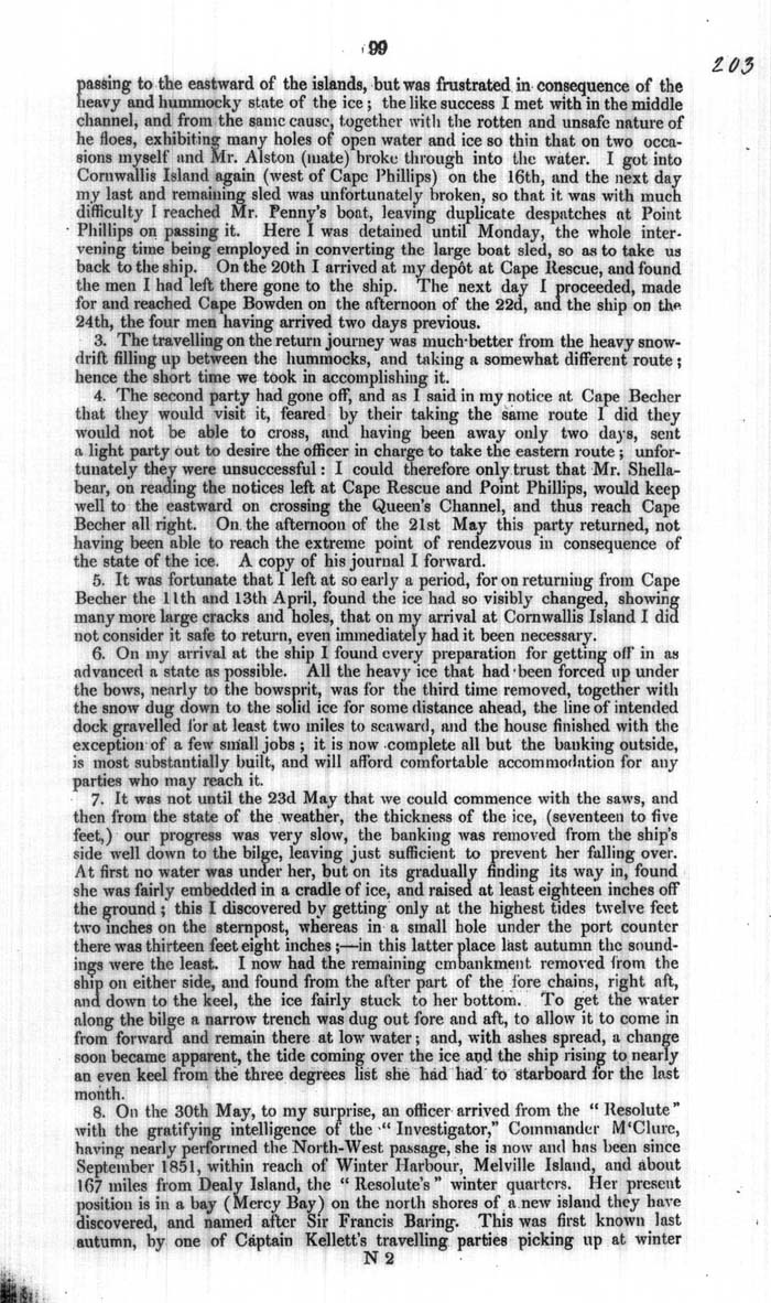 Arctic Blue Books: taylor 1854a, page 99