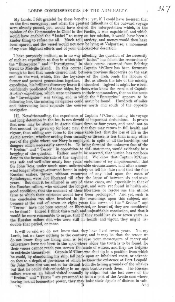 Arctic Blue Books: taylor 1854b, page 9