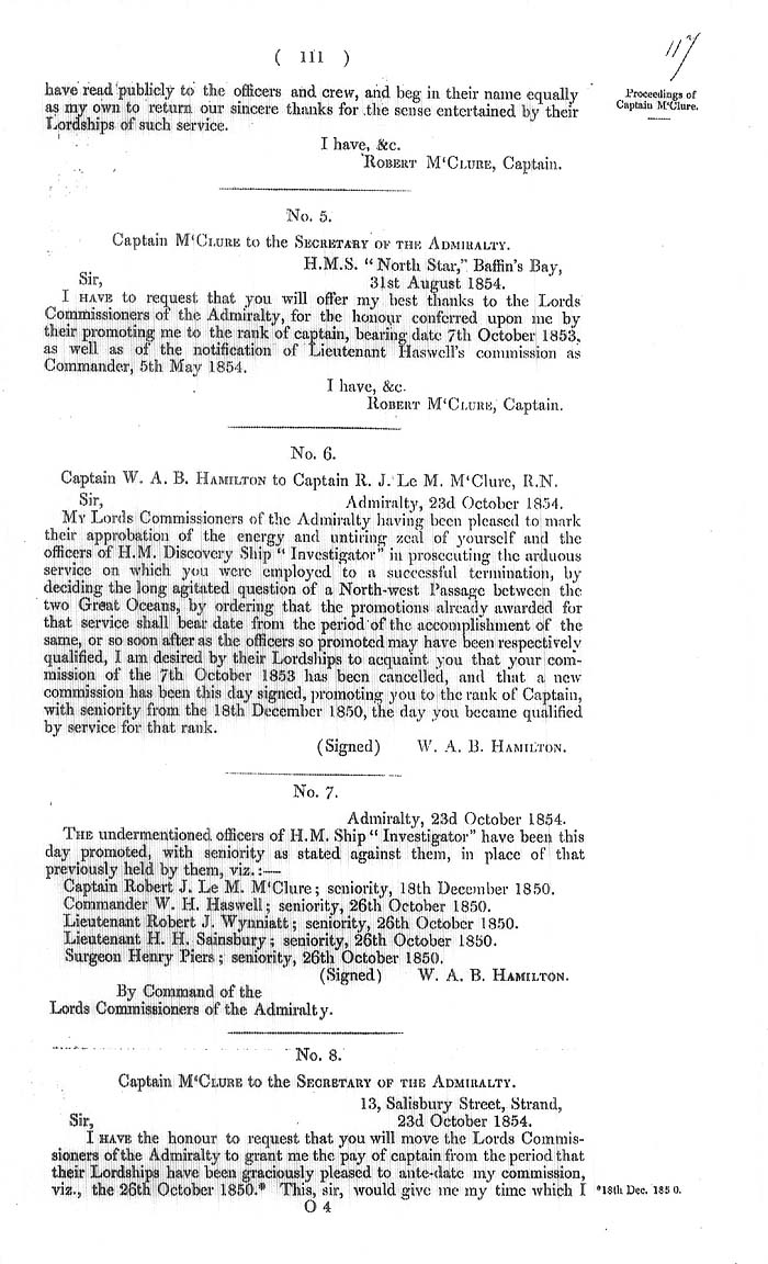 Arctic Blue Books: taylor 1855a, page 111