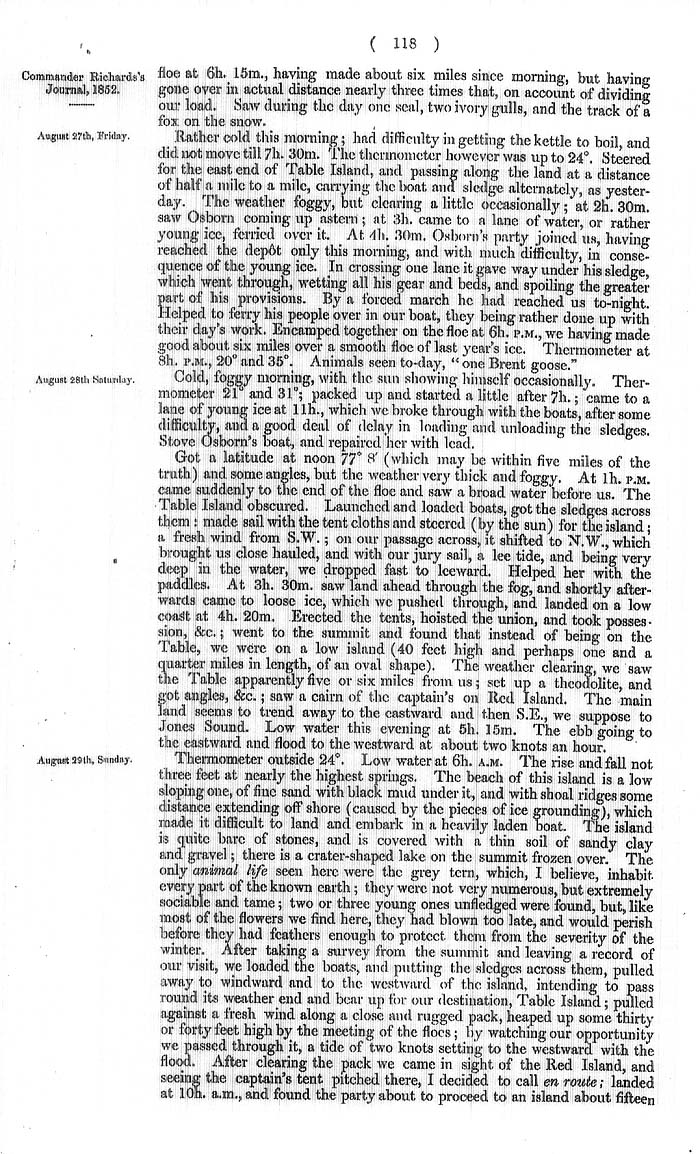 Arctic Blue Books: taylor 1855a, page 118