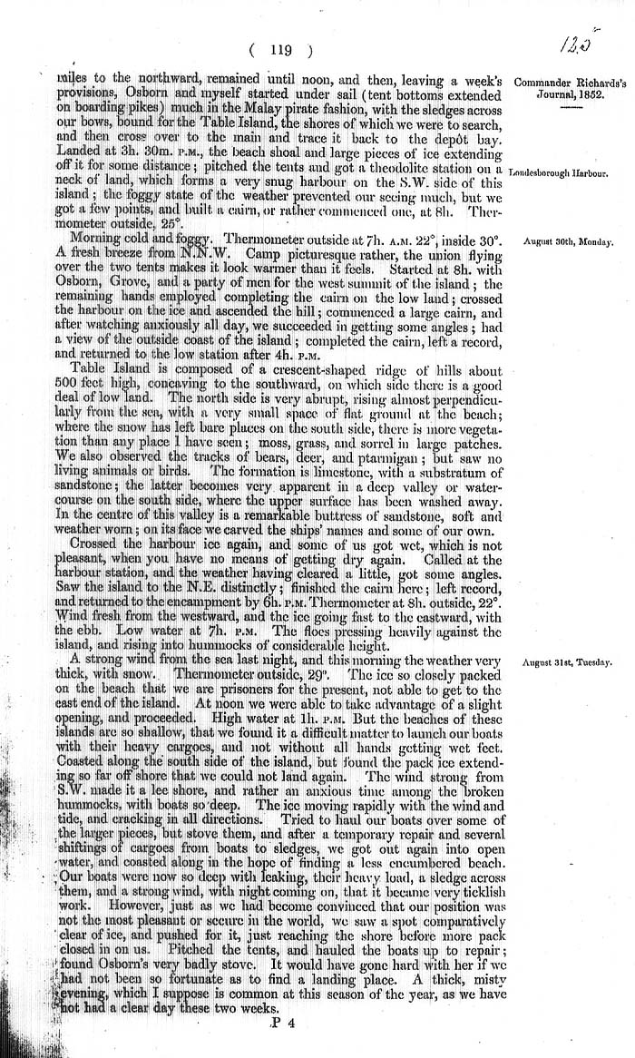 Arctic Blue Books: taylor 1855a, page 119