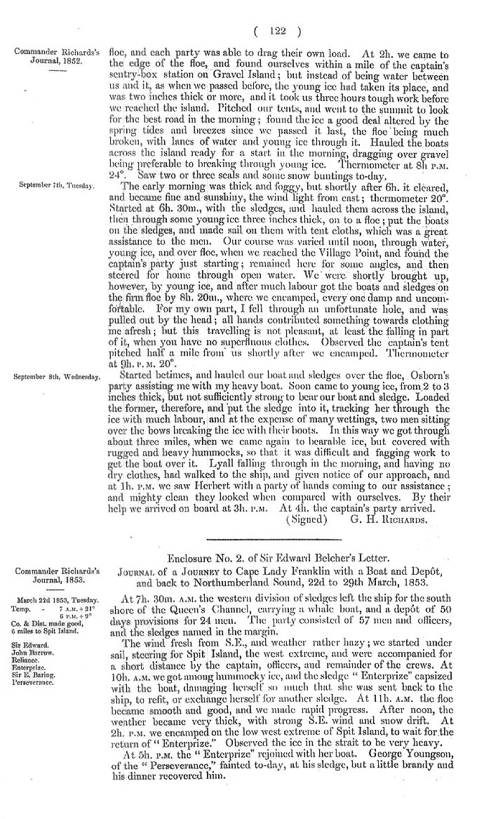 Arctic Blue Books: taylor 1855a, page 122