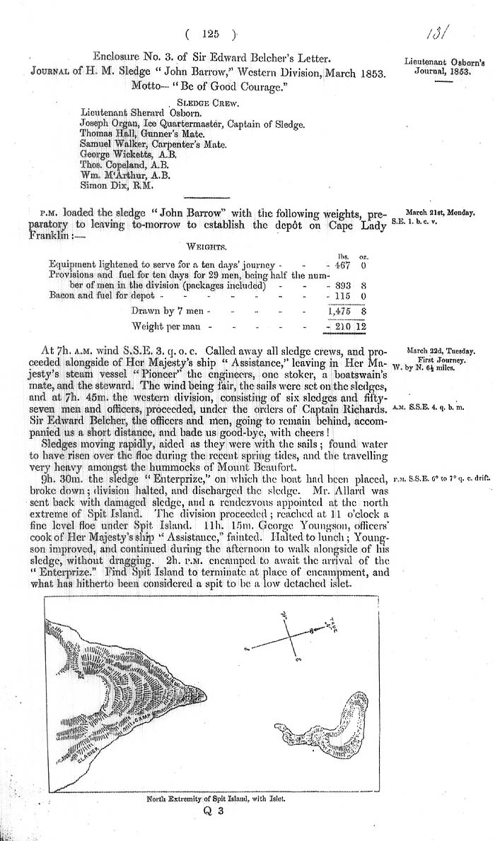 Arctic Blue Books: taylor 1855a, page 125