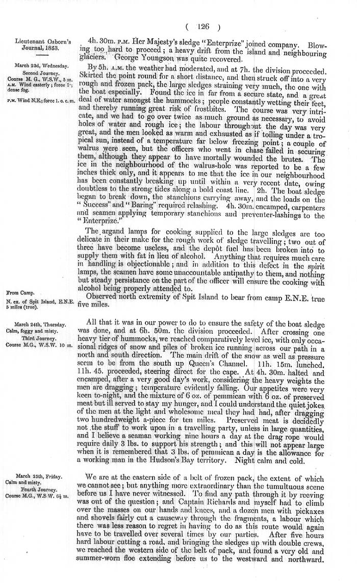 Arctic Blue Books: taylor 1855a, page 126