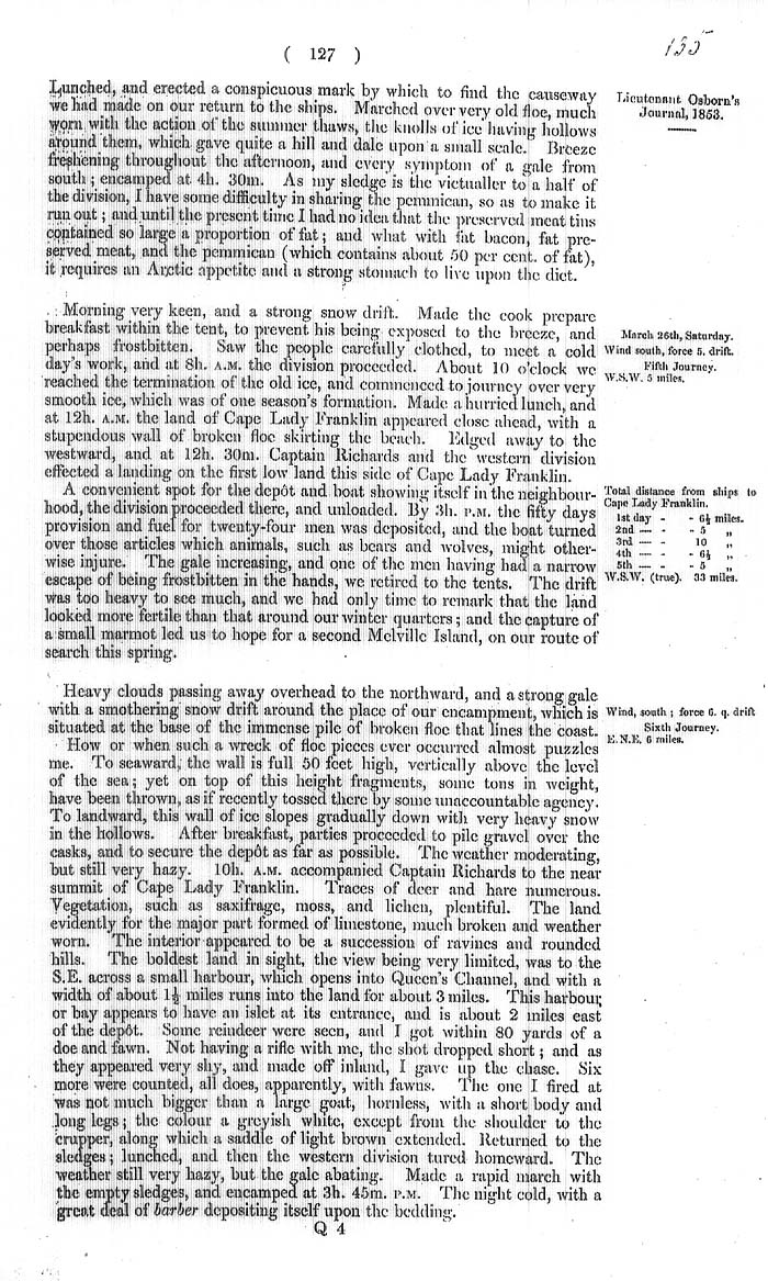 Arctic Blue Books: taylor 1855a, page 127