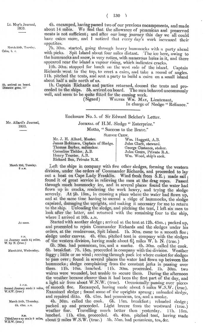 Arctic Blue Books: taylor 1855a, page 130