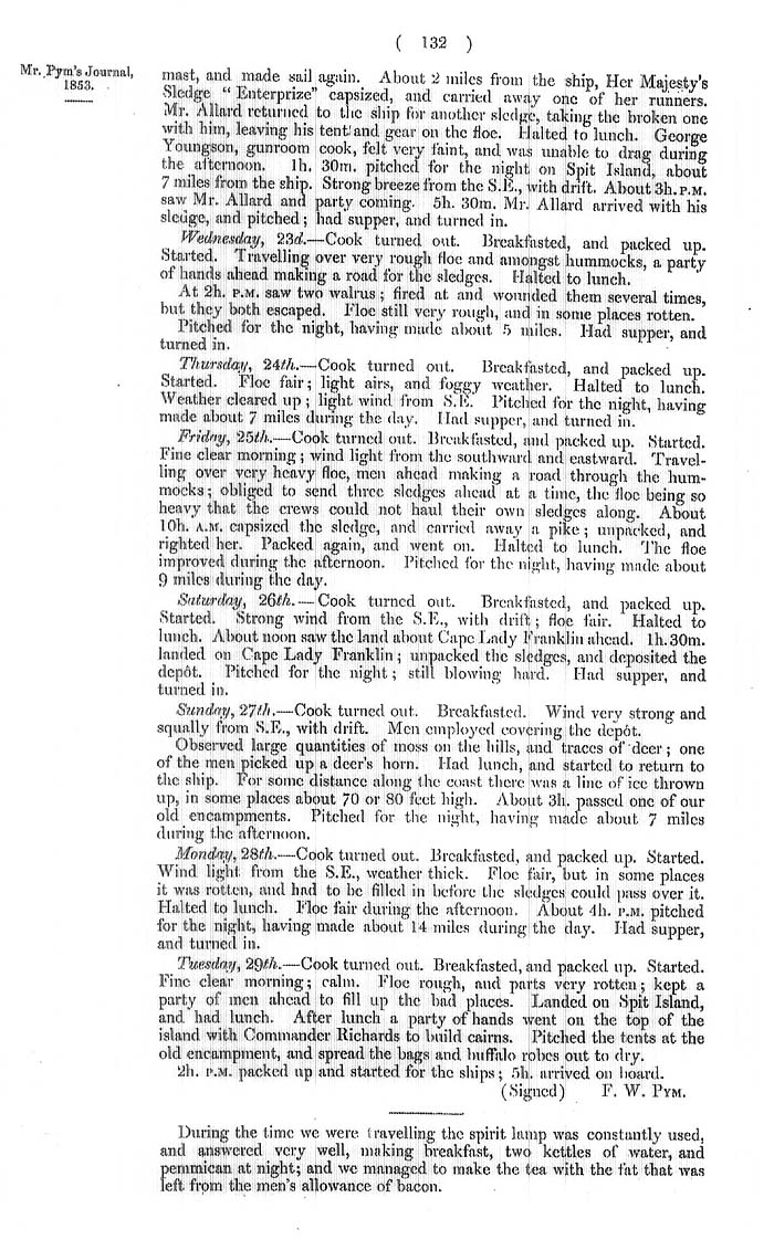 Arctic Blue Books: taylor 1855a, page 132