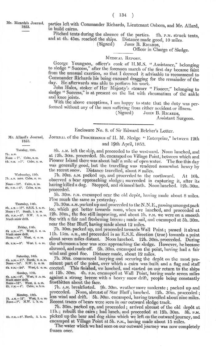 Arctic Blue Books: taylor 1855a, page 134