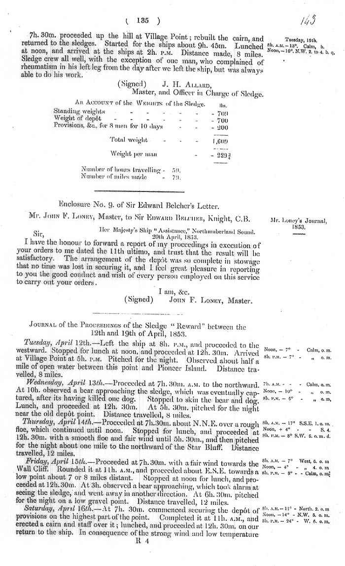 Arctic Blue Books: taylor 1855a, page 135