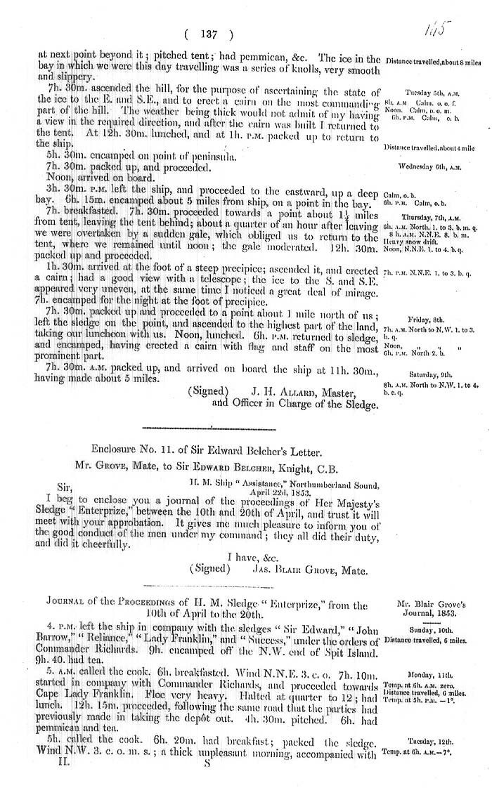 Arctic Blue Books: taylor 1855a, page 137
