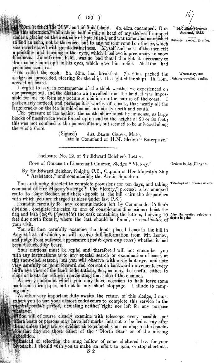 Arctic Blue Books: taylor 1855a, page 139