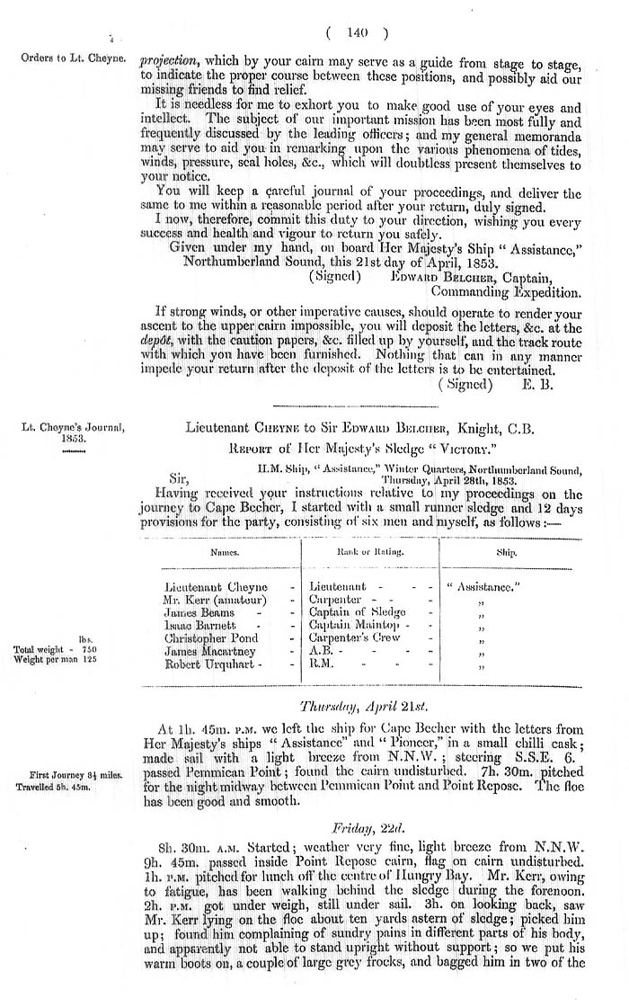 Arctic Blue Books: taylor 1855a, page 140