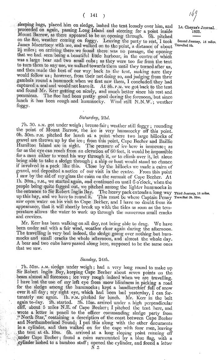 Arctic Blue Books: taylor 1855a, page 141