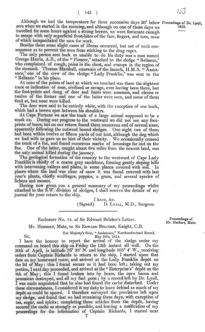 Arctic Blue Books: taylor 1855a, page 145