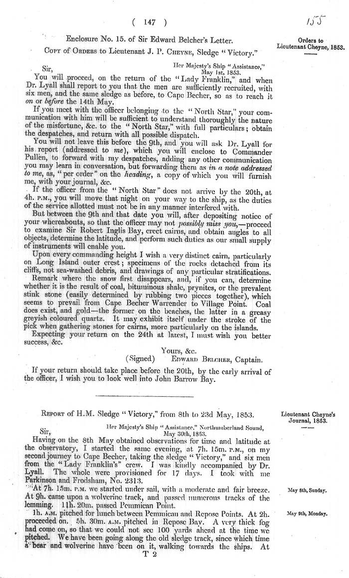 Arctic Blue Books: taylor 1855a, page 147