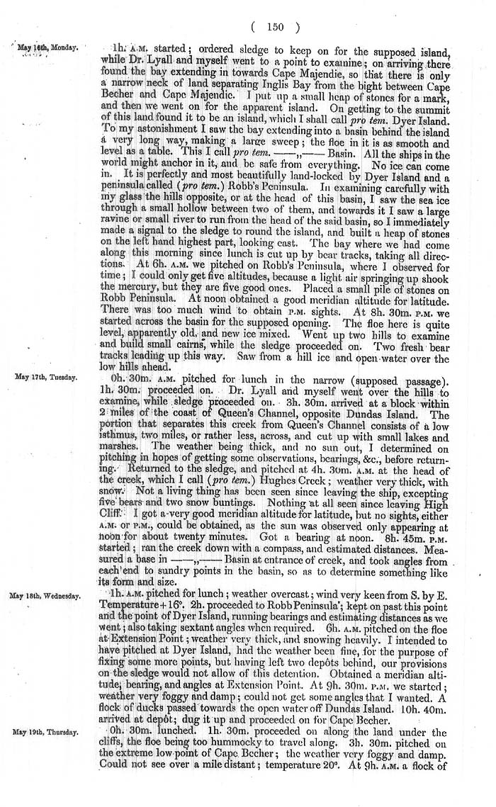 Arctic Blue Books: taylor 1855a, page 150