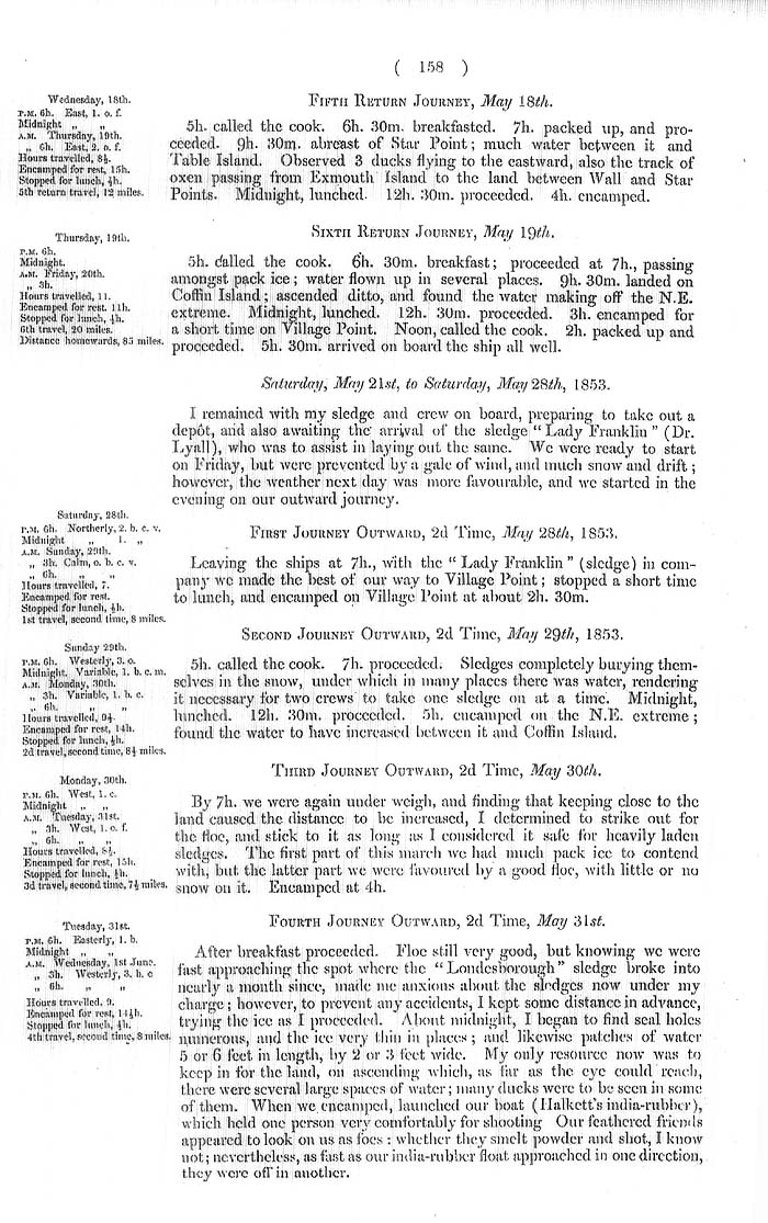 Arctic Blue Books: taylor 1855a, page 158