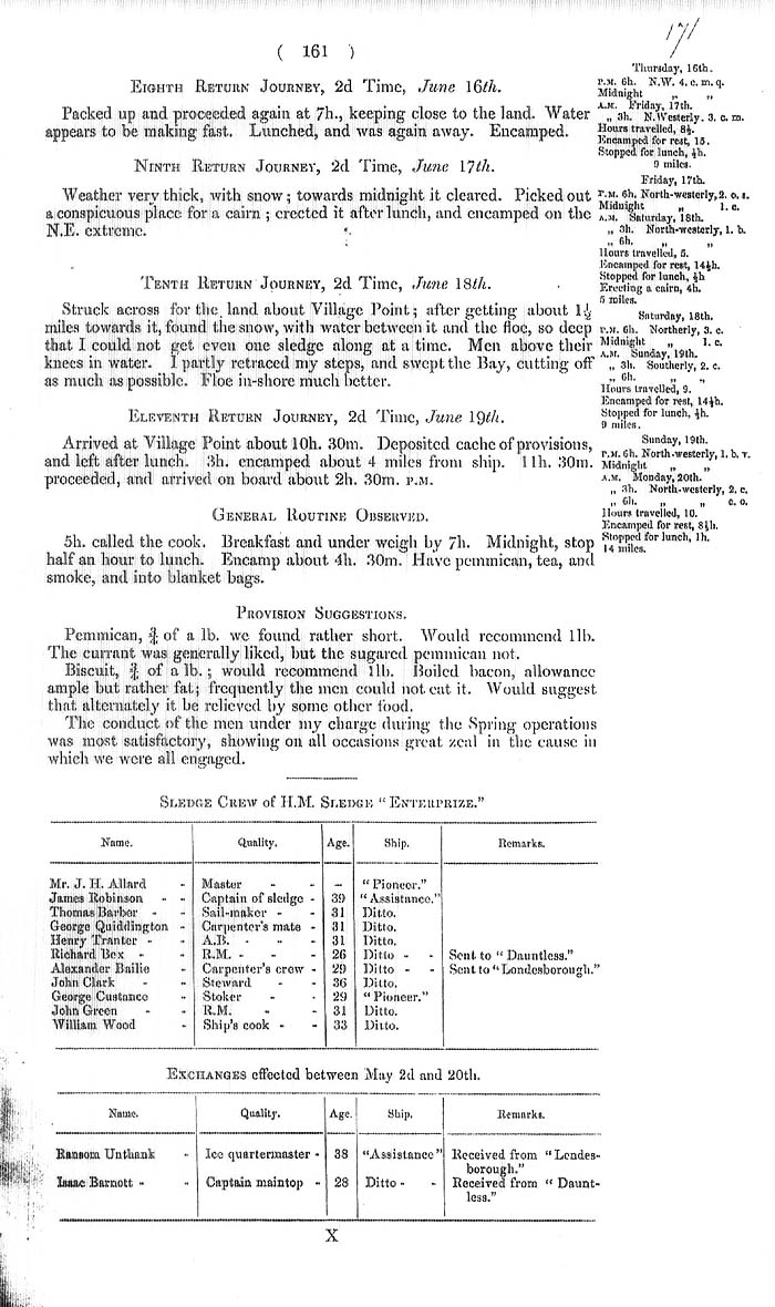 Arctic Blue Books: taylor 1855a, page 161
