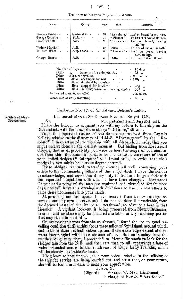 Arctic Blue Books: taylor 1855a, page 162