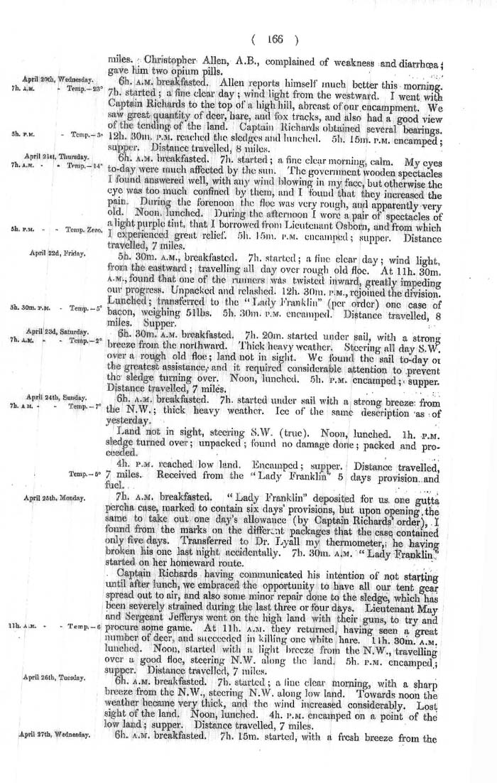 Arctic Blue Books: taylor 1855a, page 166
