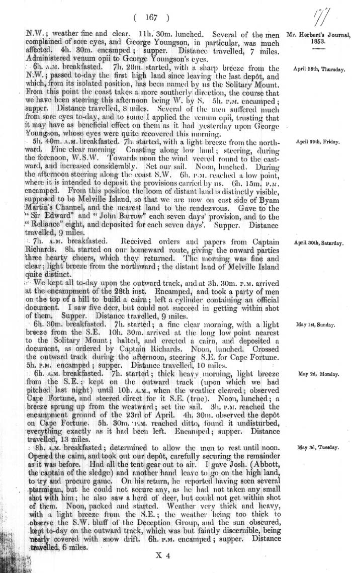 Arctic Blue Books: taylor 1855a, page 167