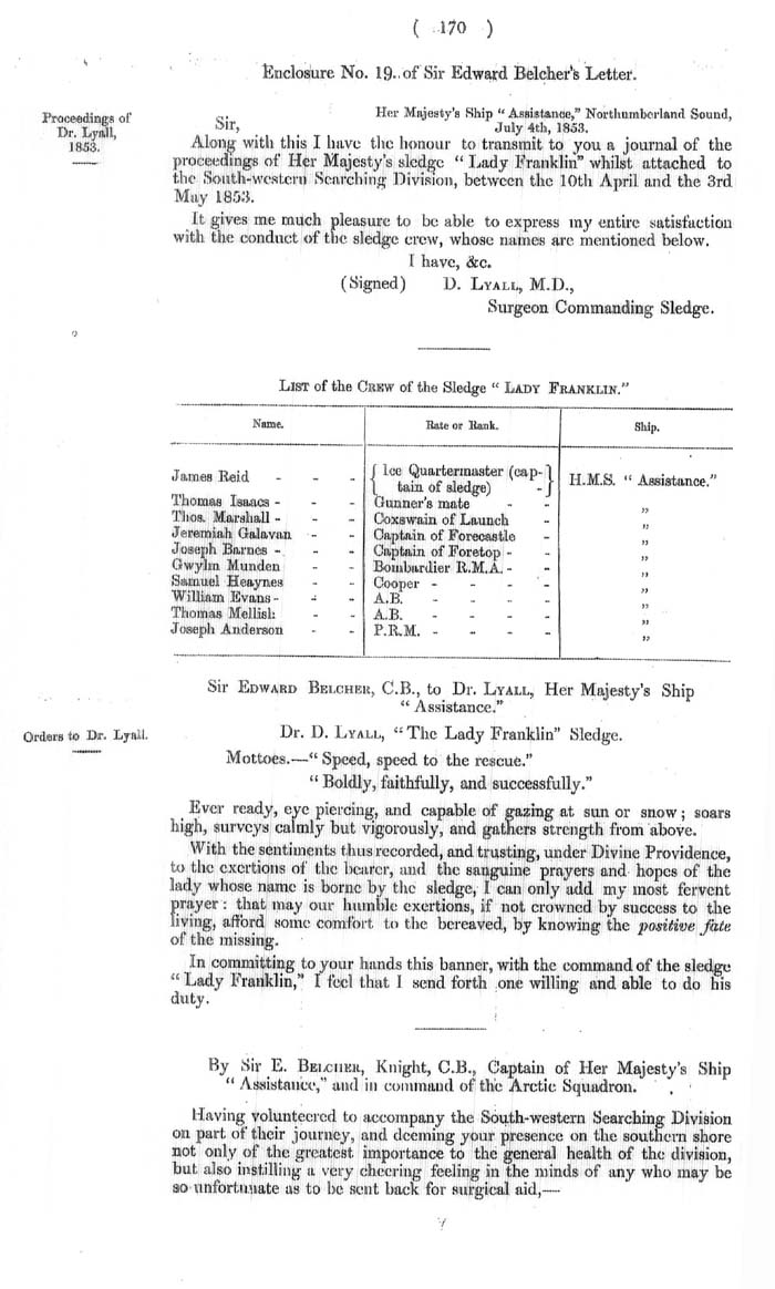 Arctic Blue Books: taylor 1855a, page 170