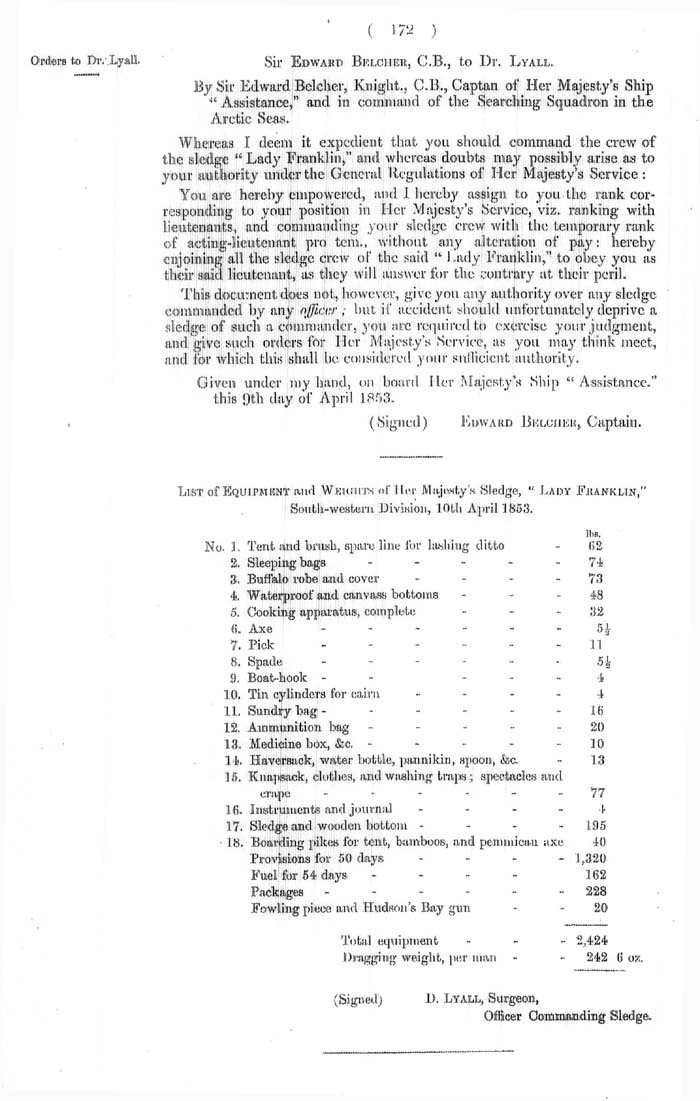 Arctic Blue Books: taylor 1855a, page 172
