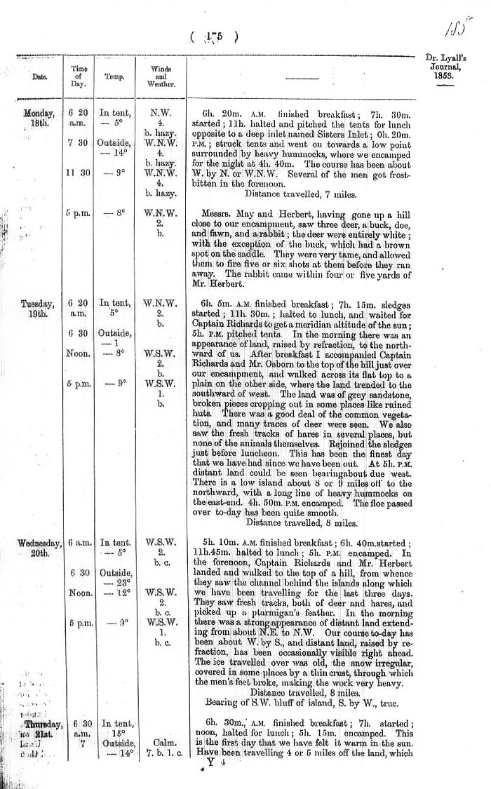 Arctic Blue Books: taylor 1855a, page 175