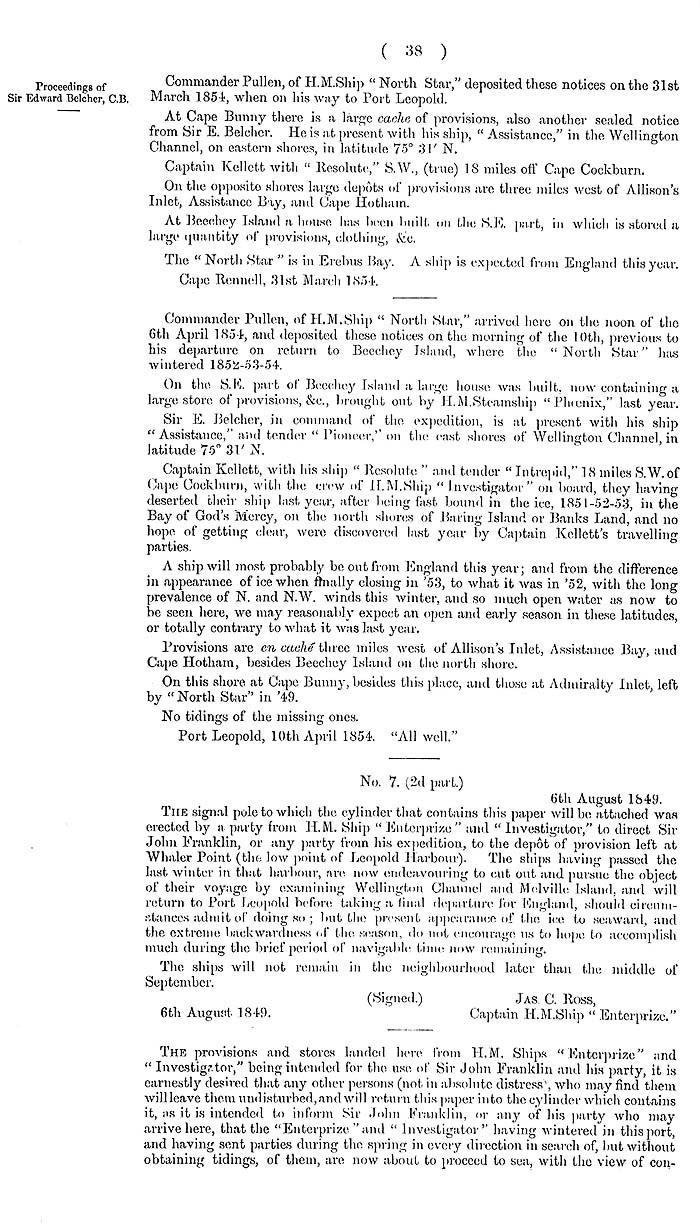 Arctic Blue Books: taylor 1855a, page 38
