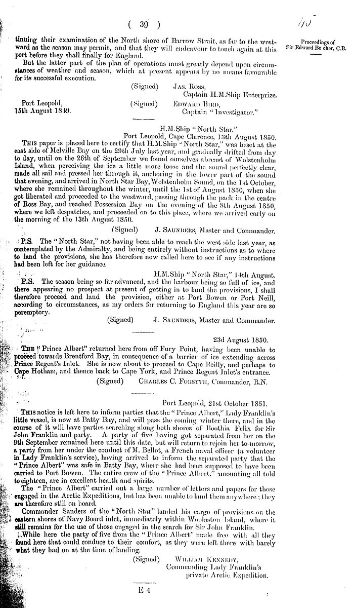 Arctic Blue Books: taylor 1855a, page 39
