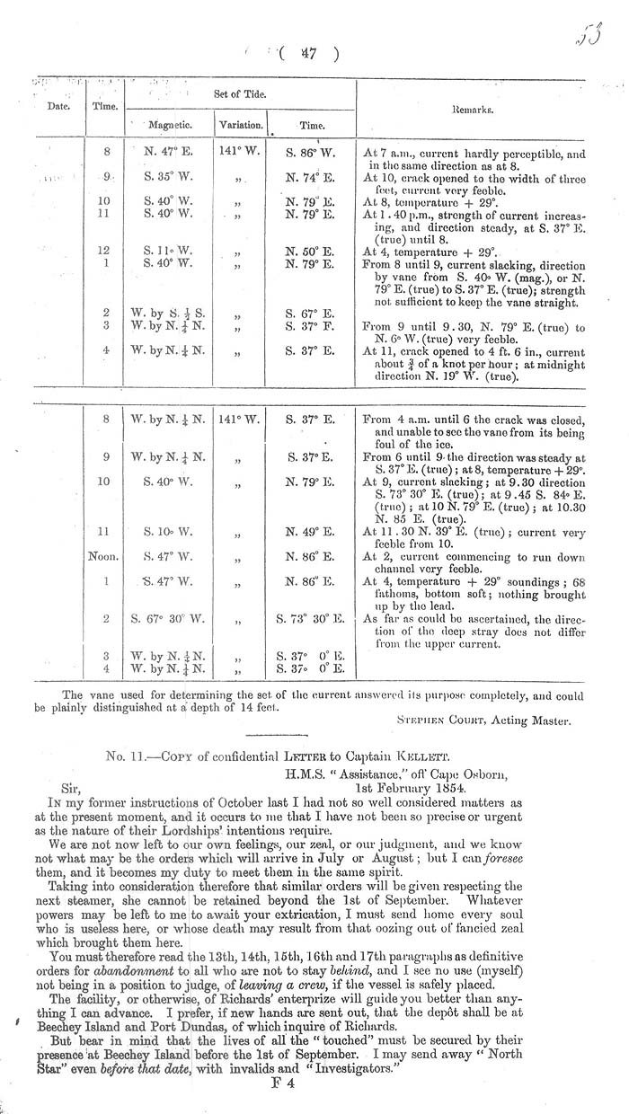 Arctic Blue Books: taylor 1855a, page 47