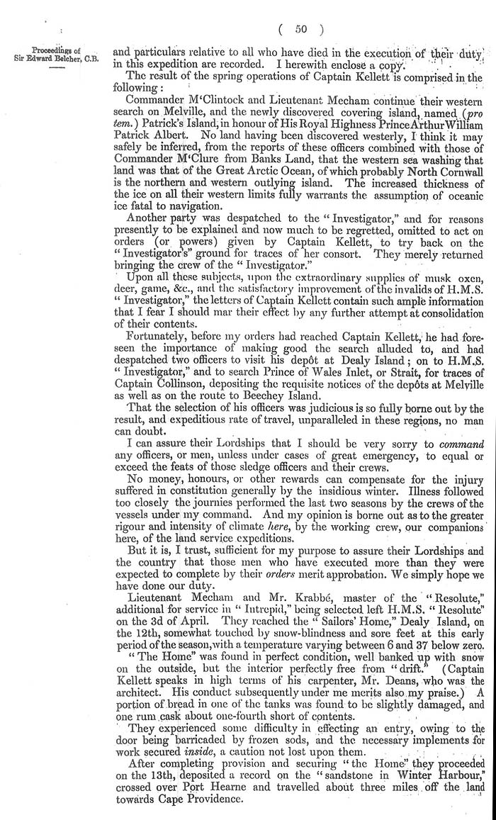 Arctic Blue Books: taylor 1855a, page 50