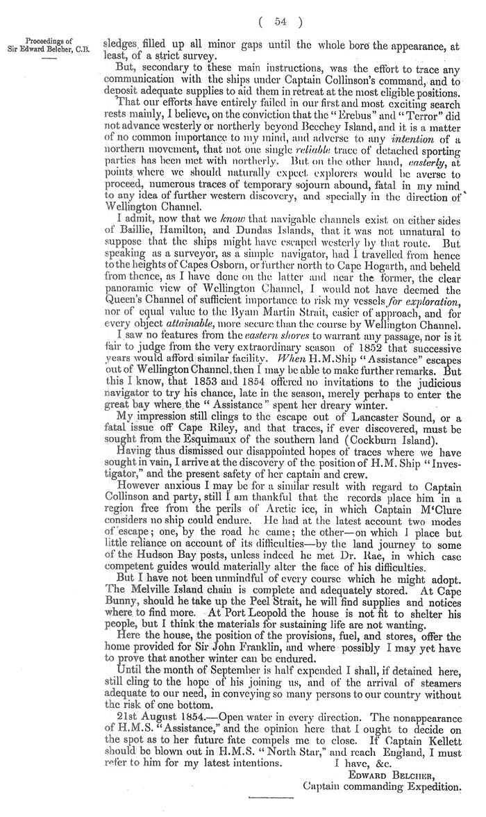 Arctic Blue Books: taylor 1855a, page 54