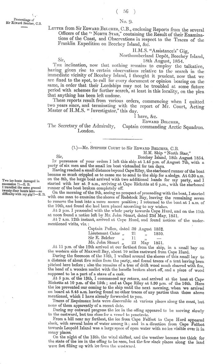 Arctic Blue Books: taylor 1855a, page 56
