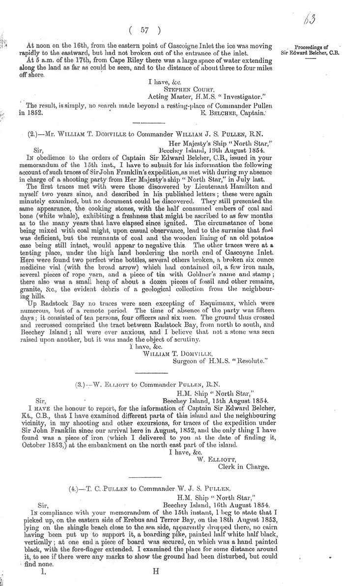 Arctic Blue Books: taylor 1855a, page 57