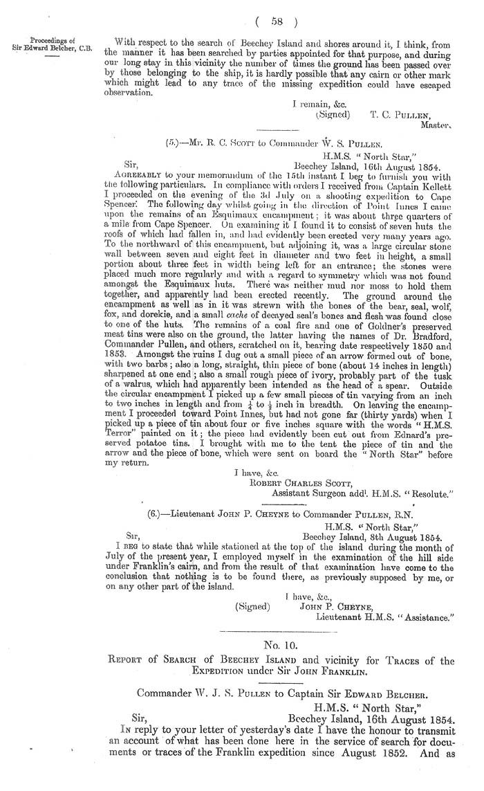 Arctic Blue Books: taylor 1855a, page 58