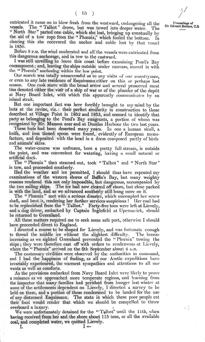 Arctic Blue Books: taylor 1855a, page 65