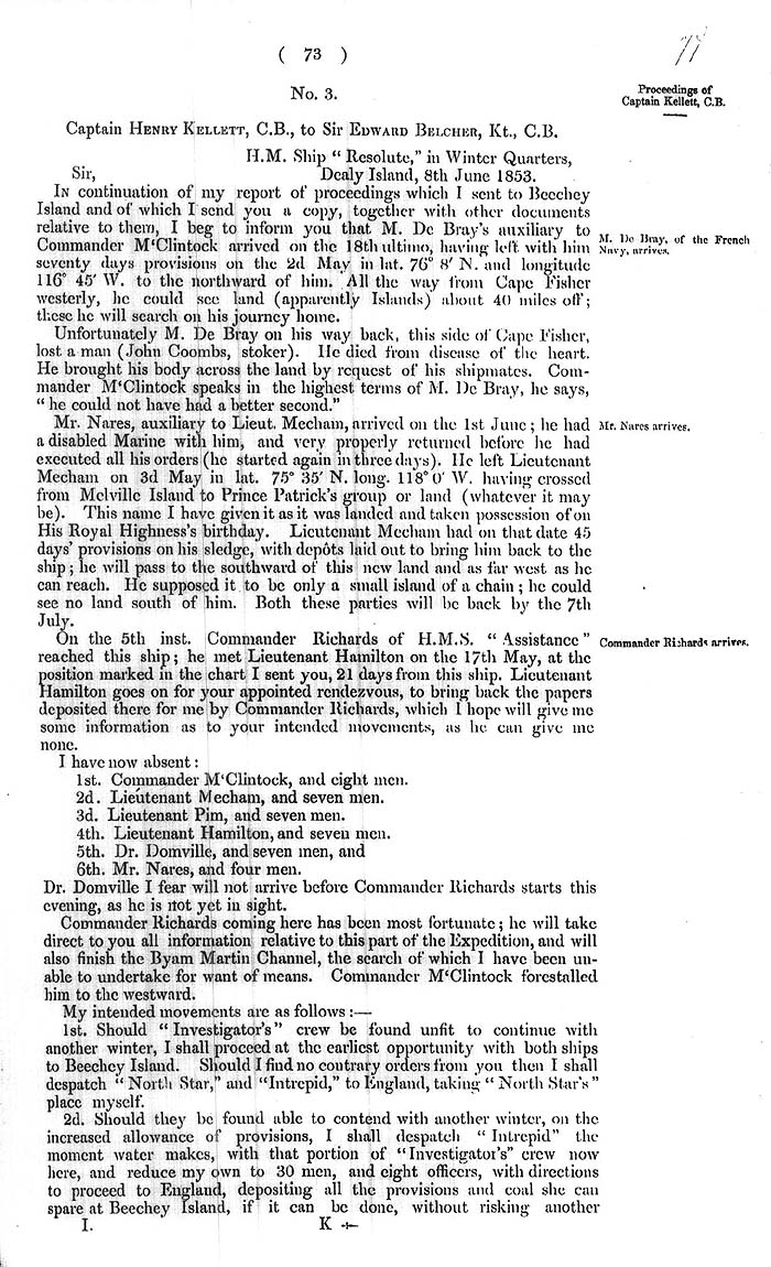 Arctic Blue Books: taylor 1855a, page 73