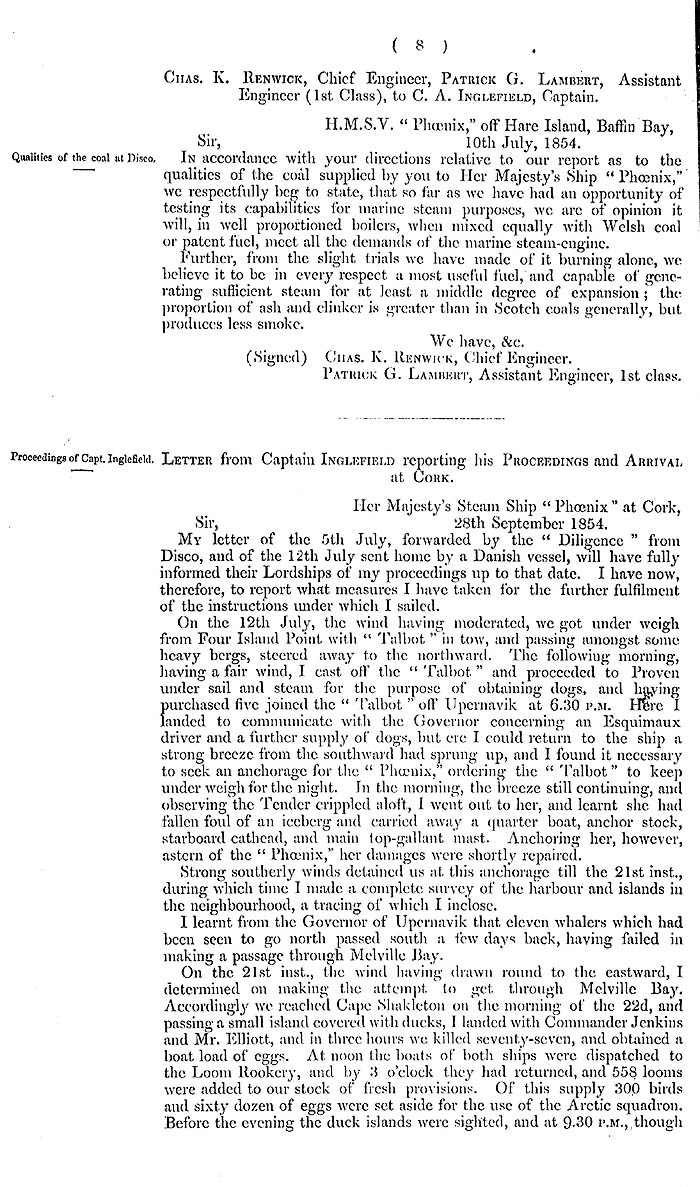 Arctic Blue Books: taylor 1855a, page 8