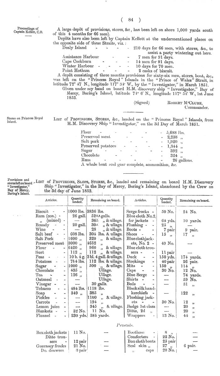Arctic Blue Books: taylor 1855a, page 84