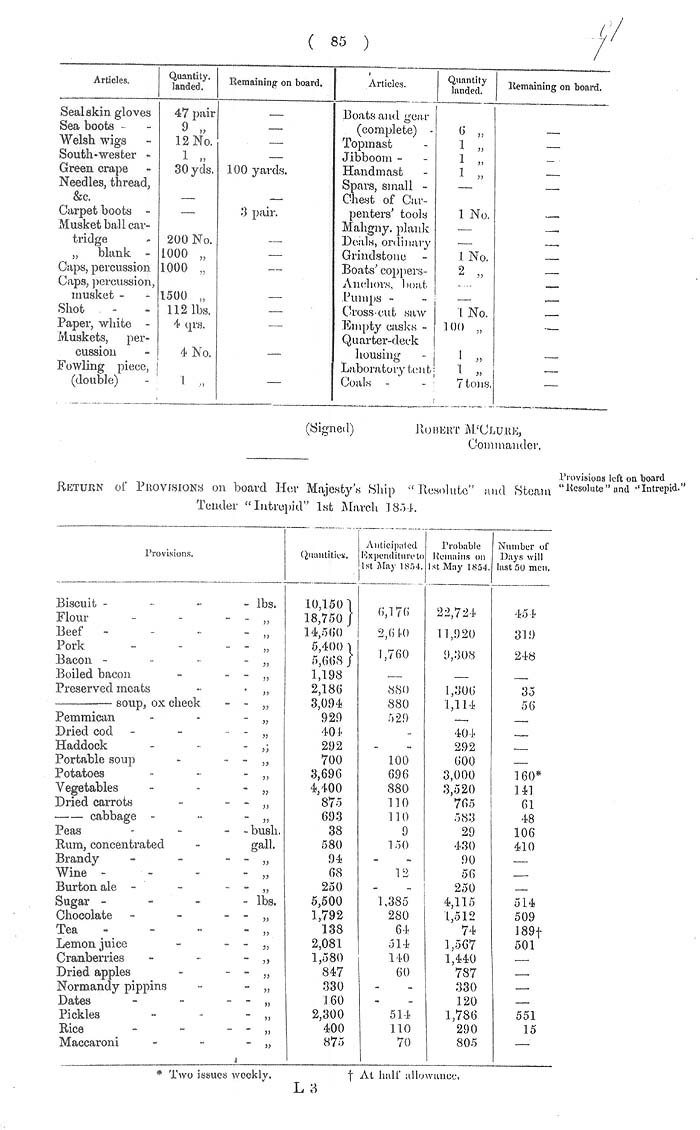Arctic Blue Books: taylor 1855a, page 85