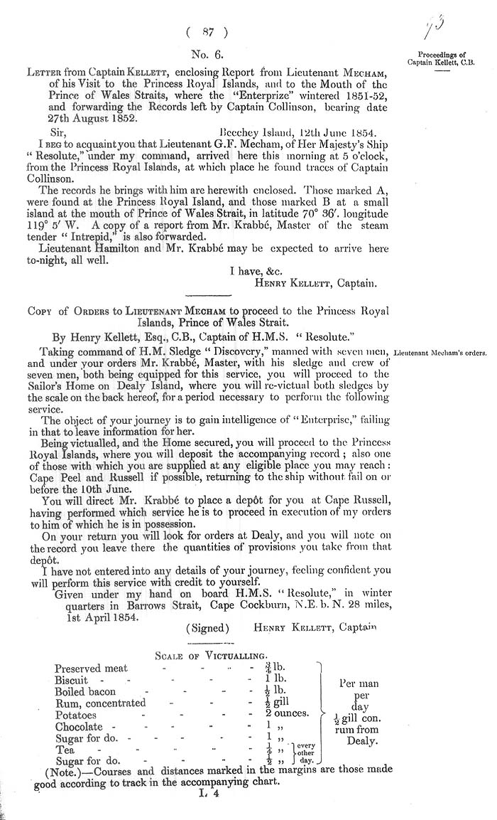 Arctic Blue Books: taylor 1855a, page 87