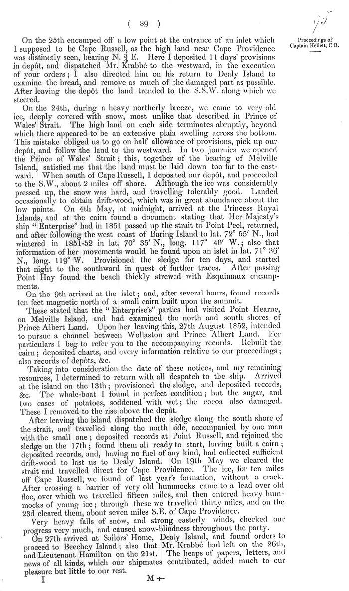 Arctic Blue Books: taylor 1855a, page 89