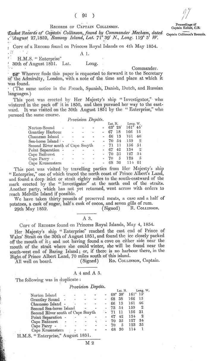 Arctic Blue Books: taylor 1855a, page 91