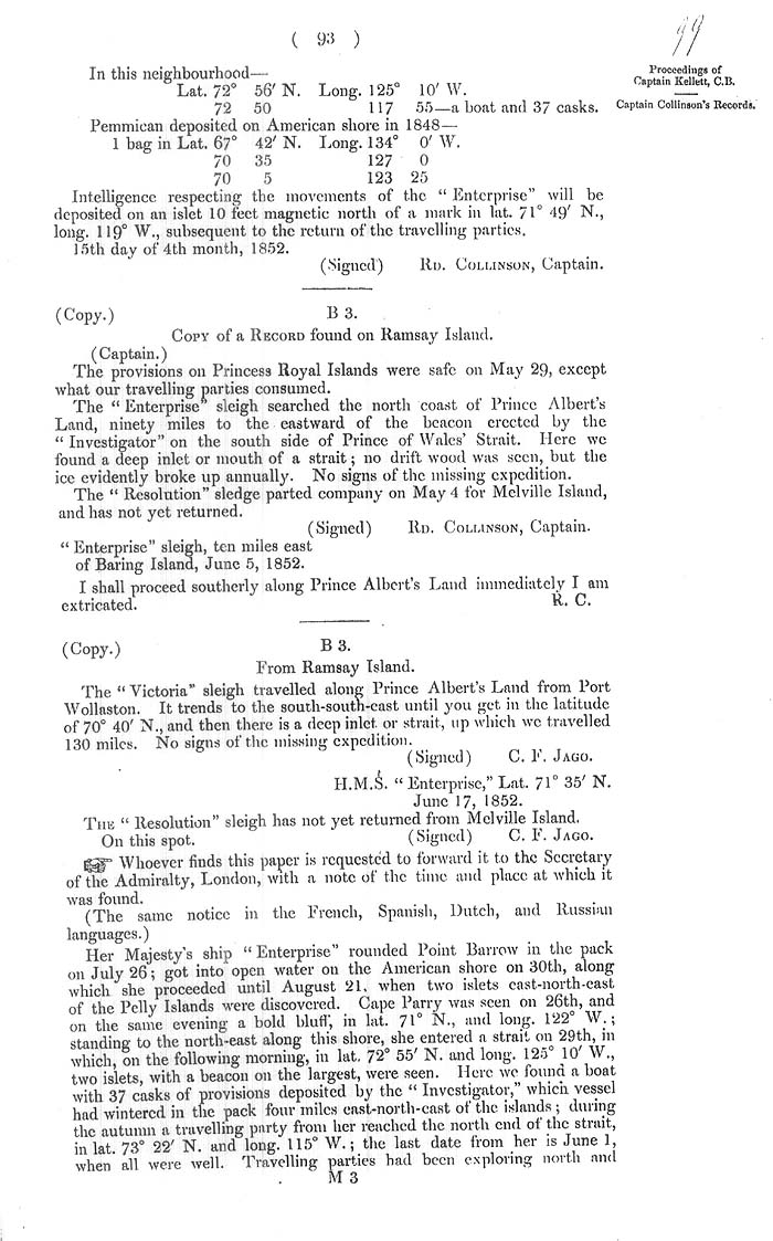 Arctic Blue Books: taylor 1855a, page 93
